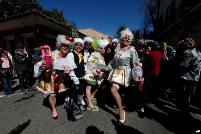 Desfile de Mardi Gras en Luisiana.