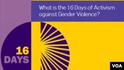 16 Days of Activism Against Gender Based Violence.