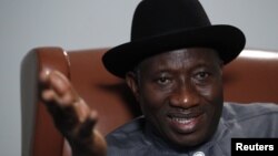 FILE - Nigeria's President Goodluck Jonathan in New York, September 26, 2012. 