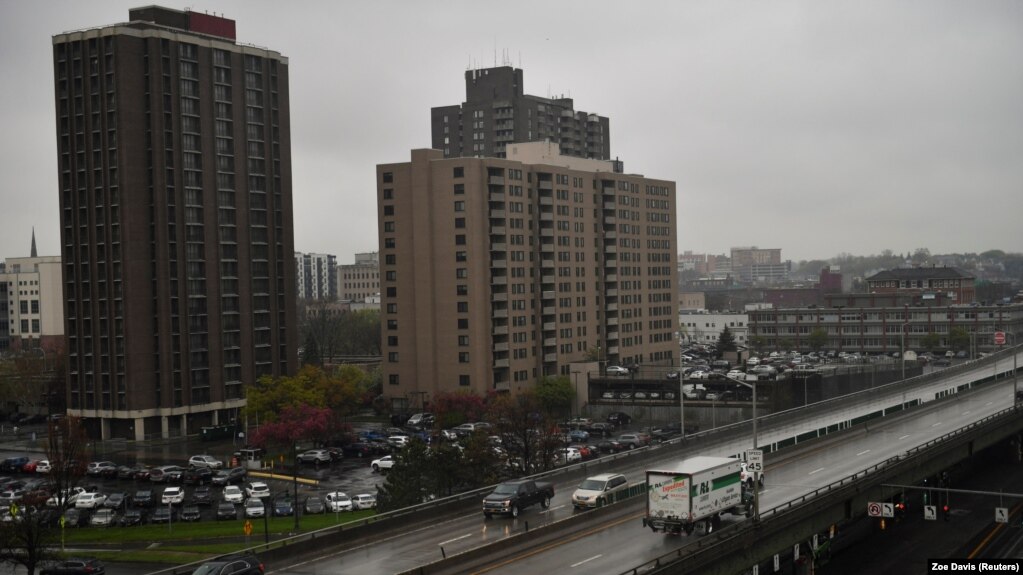 A view of the I-81 freeway in Syracuse, New York, U.S., April 28, 2021. (REUTERS/Zoe Davis)