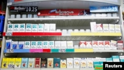 Cigarettes displayed in a store in New York, March 30 2010 file photo.