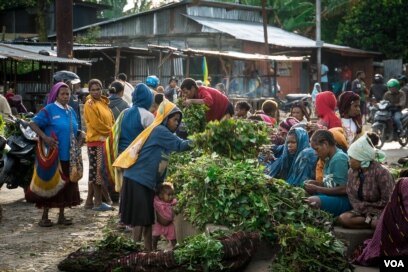 Susana di Pasar Wamena, Papua (VOA/Alam Burhanan).