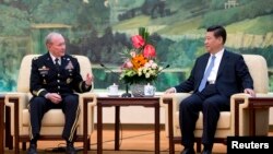 參謀長聯席會議主席鄧普西上將4月23日與中國國家主席習近平會面。
