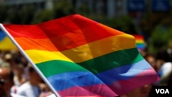 Zastava duginih boja, simbol LGBT populacije, ilustracija