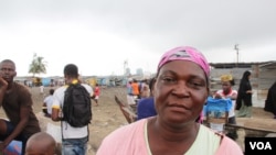 Marta Cowla lives in West Point, one of the poorest districts in Monrovia, Liberia, Sept. 25, 2014. (Benno Muchler /VOA)