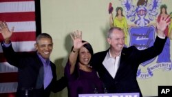 Phil Murphy dan jam'iyyar Democrat sabon gwamnan New Jersey tare da tsohon shugaban kasar Amurka Barack Obama