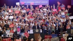 President Donald Trump speaks at a rally at the Phoenix Convention Center, Aug. 22, 2017, in Phoenix.