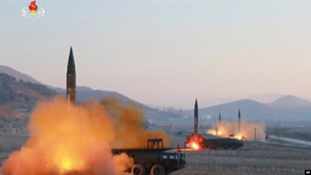 Пуски ракет в Северной Корее. Фото АП
