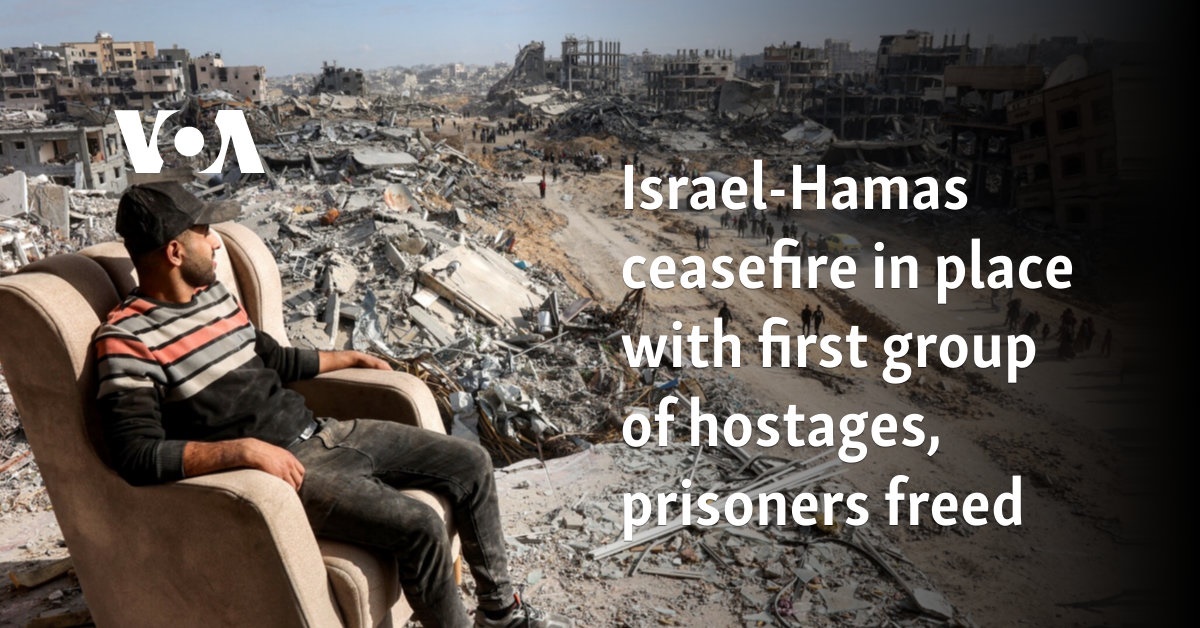 Israel-Hamas ceasefire in place with first group of hostages, prisoners freed