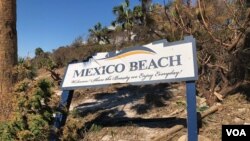 Ti vil Mexico Beach kote Siklòn Michael fè anpil dega aprè li te ateri mèkredi 13 oktòb 2018 la.