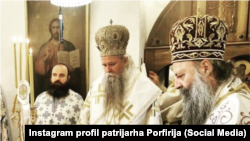 Montenegro, Podgorica, patriarch Porfirije and bishop Joanikije