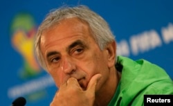 Vahid Halilhodzic, coach of Algeria's national soccer team, at a news conference in Porto Alegre, Brazil, June 29, 2014.