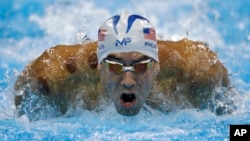 'Kình ngư' Michael Phelps thi đấu tại Thế vận hội ở Brazil, Rio de Janeiro, 8/8/2016.