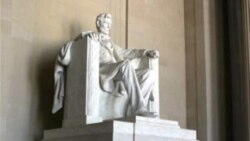 A National Park Service ranger at the Lincoln Memorial in Washington talks about the 16th president on February 12, 2010, his 201st birthday