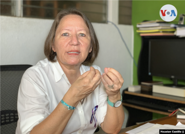 La socióloga nicaragüense María Teresa Blandón. Foto de Houston Castillo, VOA.