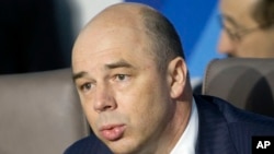 俄羅斯財政部長西盧阿諾夫(資料圖片)