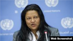 Sheila Keetharuth, la rapporteuse spéciale de l'ONU, le 28 octobre 2016. 