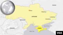 Locator map of Luhansk, Ukraine