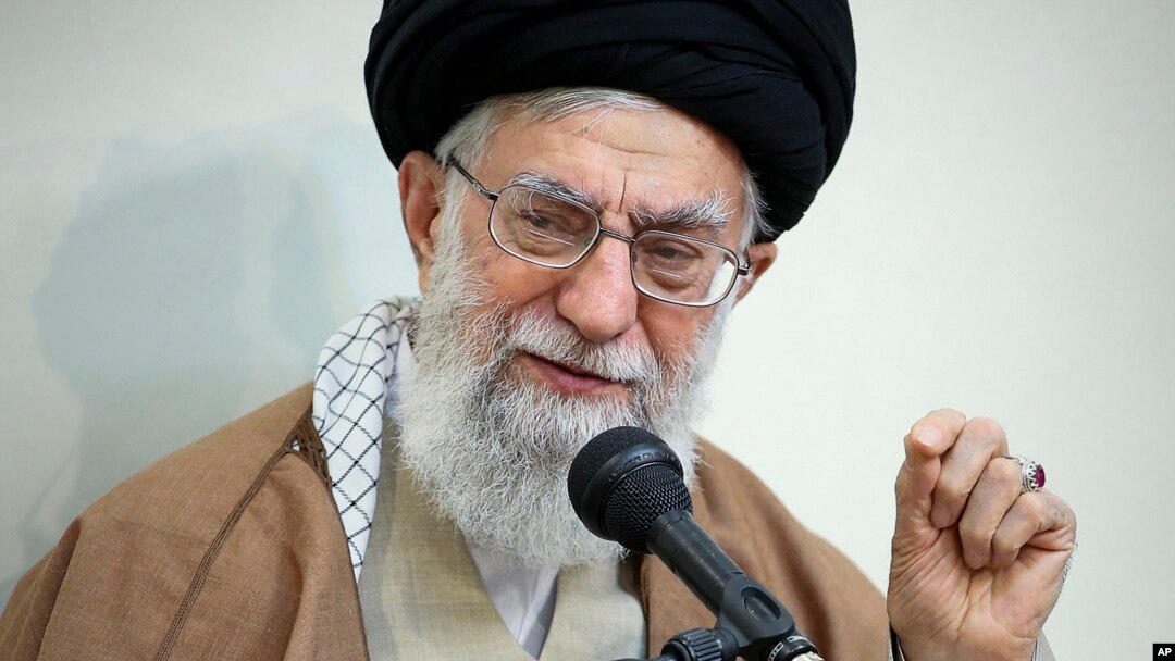 FILE - Supreme Leader Ayatollah Ali Khamenei speaks in a meeting, in Tehran, Iran, Tuesday, Jan. 2, 2018. Photo was released by an official website of the office of the Iranian supreme leader.