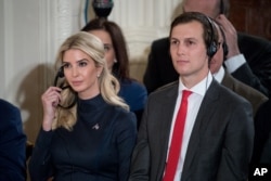 FILE - Ivanka Trump, the daughter of President Donald Trump, and President Donald Trump's White House Senior Advisor Jared Kushner