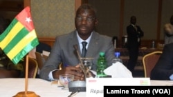 Yark Damehane, ministre de la Sécurité du Togo, à Ouagadougou, le 16 octobre 2018. (VOA/Lamine Traoré) 