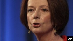 Thủ tướng Australia Julia Gillard 07/08/2012.