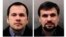 This combination photo made available by the London Metropolitan Police Sept. 5, 2018, shows Alexander Petrov, left, and Ruslan Boshirov. 