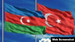 Azərbaycan və Türkiyə bayraqları 