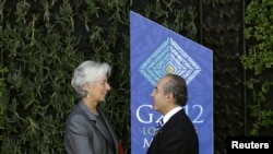 Lagarde ha agradecido a Calderón su ayuda como anfitriónpara conseguir $ 456 mil millones para su organismo.
