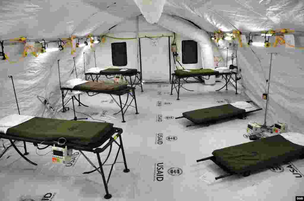 Inside the Ebola treatment facility specifically built for medical workers who become infected while caring for patients, before its opening, near Monrovia, Liberia, Nov. 4, 2014. (Sgt. 1st Class Nathan Hoskins/DOD). 