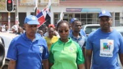 Ivone Soares, ao centro, em campanha em Maputo. Moçambique