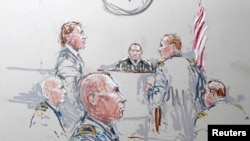 Robert Bales au tribunal de la base Lewis-McChord, dans l'Etat de Washington