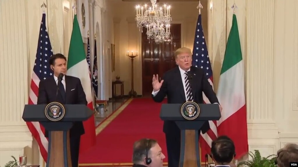 Imigracioni në konferencën e përbashkët për shtyp Trump-Conte