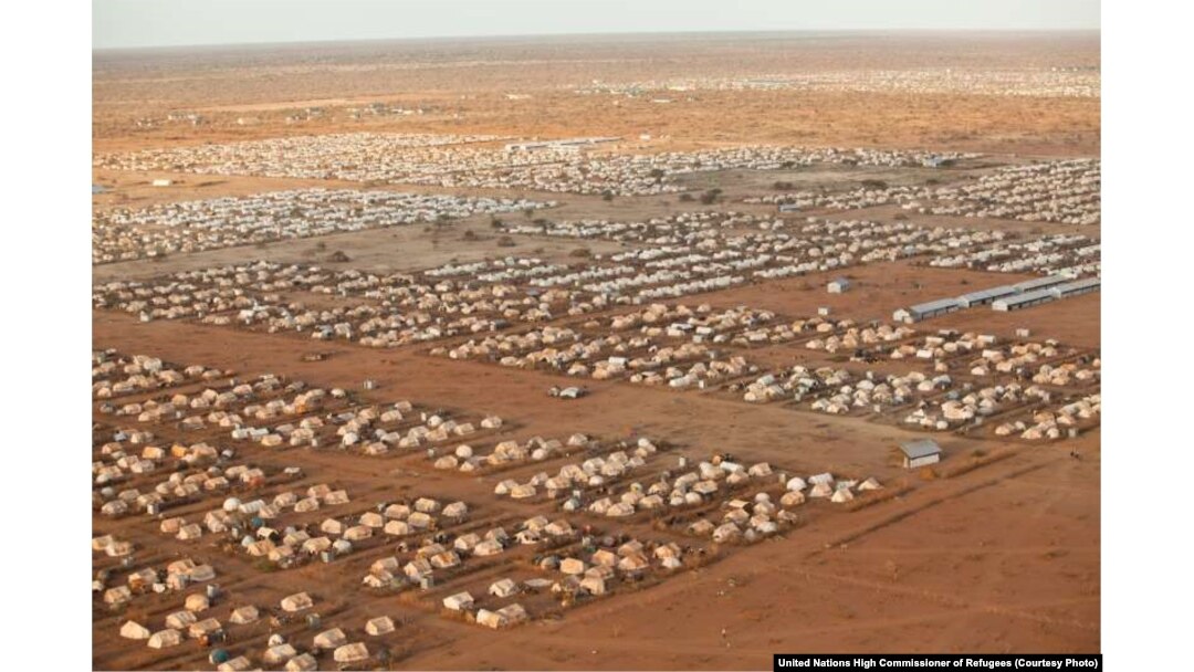 FILE - An image of the world's largest refugee camp, Dadaab, in northeastern Kenya, in 2012.