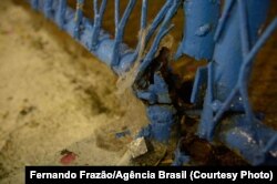 Rio de Janeiro - Delegado e peritos investigam local do acidente com carro alegórico da escola de samba Paraíso do Tuiuti, no Sambódromo (Fernando Frazão/Agência Brasil)