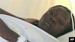 Yon viktim maladi kolera a ann Ayiti