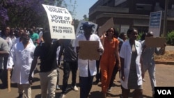 Striking doctors in Zimbabwe