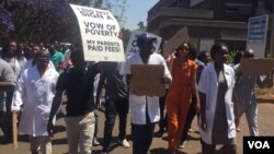 Striking doctors in Zimbabwe