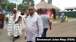 Le ministre camerounais de l'économie et de la planification, Louis Paul Motaze, à Yaoundé, le 3 août 2017. (VOA/Emmanuel Jules Ntap)