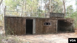 The remaining of Pol Pot’s house in Anlong Veng, Oddar Meanchey province, Cambodia, April 6, 2018. (Sun Narin/VOA Khmer)