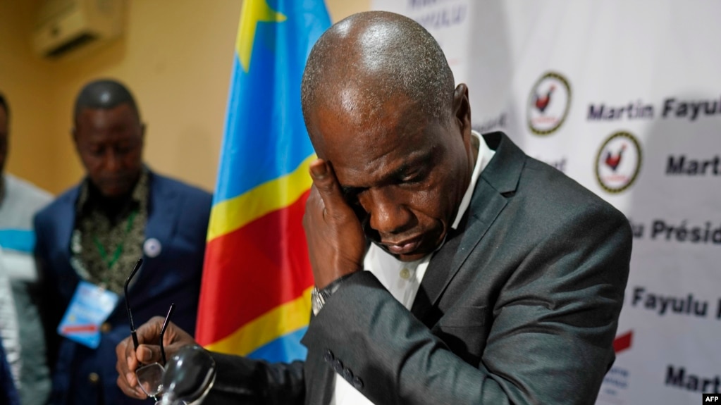 L'opposant Martin Fayulu, à Kinshasa, RDC, 10 janvier 2019.