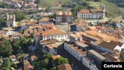 Centro histórico de Ouro Preto, Minas Gerais, Brasil.