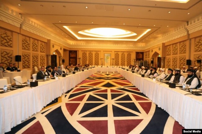 قطر میں بین الافغٖان مذاکرات کا ایک منظر، 3 دسمبر 2020