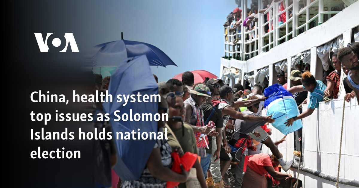 China, health system top issues as Solomon Islands holds national election