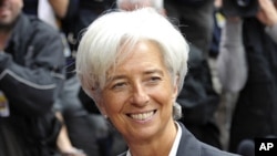 IMF managing director Christine Lagarde in Brussels (File)