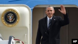 Presiden Obama tiba untuk kunjungan kenegaraan 2 hari di Hannover, Jerman