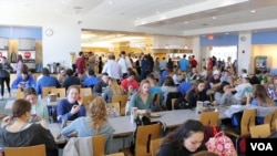 One of the dining halls on the Roger Williams University campus.