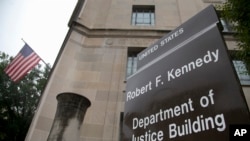 The Justice Department is seen in Washington, Thur