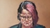 Sudska skica Kortni Ros, partnerke Džordža Flojda, tokom četvrtog dana suđenja po optužbama za njegovo ubistvo (REUTERS/Jane Rosenberg)