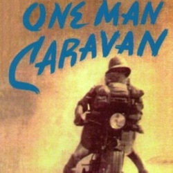 Detail from the book cover of "One Man Caravan."